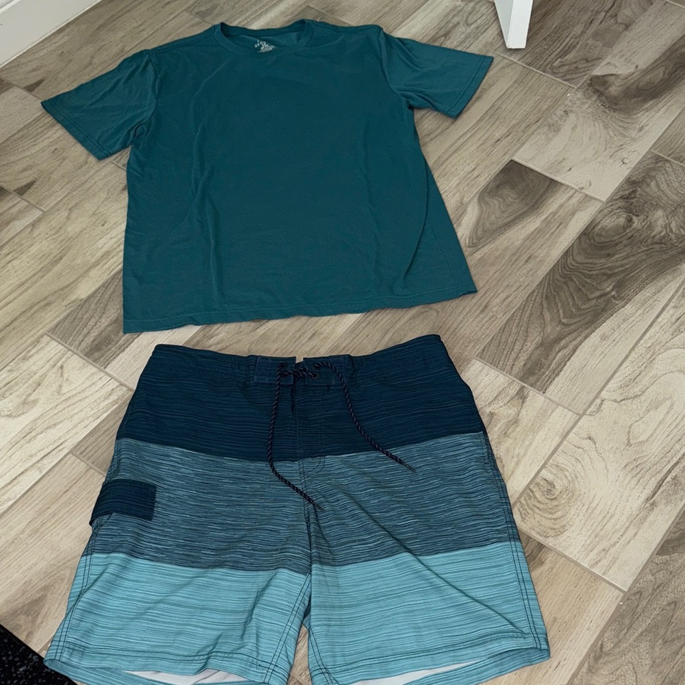 Target Teal and Blue Men's Swim Set